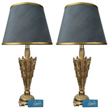 Pair of Golden Elegant Table Lamps for Bedroom - TL88