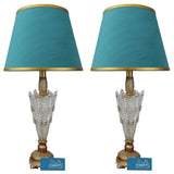 Pair of White & Golden Elegant Table Lamps for Bedroom - TL89