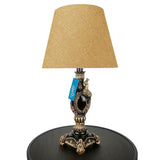 Pair of Black & Golden Peacock Themed Elegant Table Lamps for Bedroom - TL08