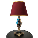 Pair of Black & Golden Peacock Themed Elegant Table Lamps for Bedroom - TL08