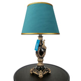 Pair of Black & Golden Peacock Themed Elegant Table Lamps for Bedroom - TL08