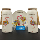 Set of 3 Flamingo Themed Ceramic Decoration set for Home Décor - GD278