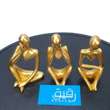 Set of 3 Miniatuer Overtinking Sculptures for Table Decor - GD410